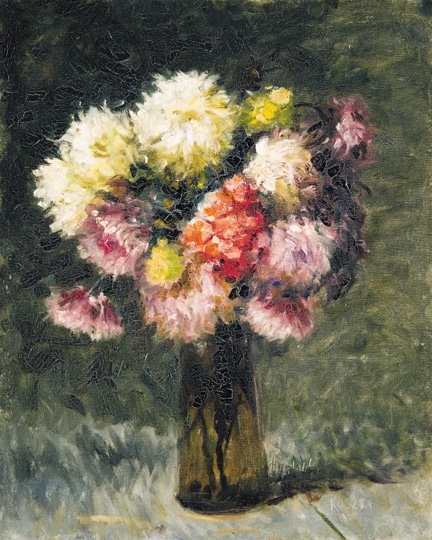 Koszta József (1861-1949) Still-life with flowers