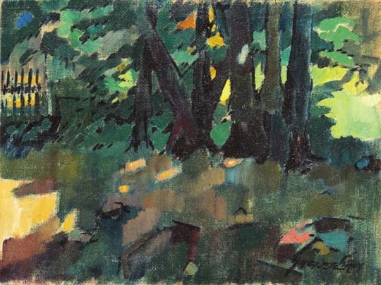 Nagy Oszkár (1883-1965) Shaded garden