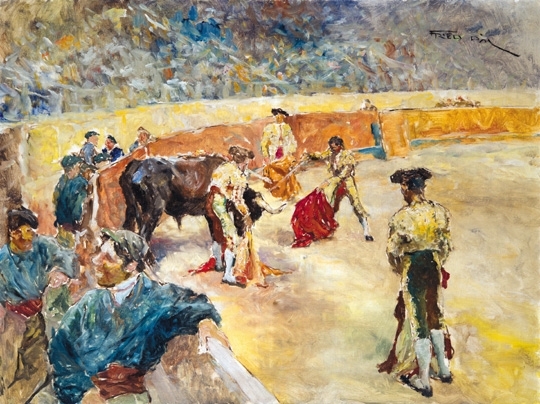 Fried Pál (1893-1955) Bullfight