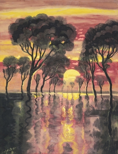 Scheiber Hugó (1873-1950) Twilight