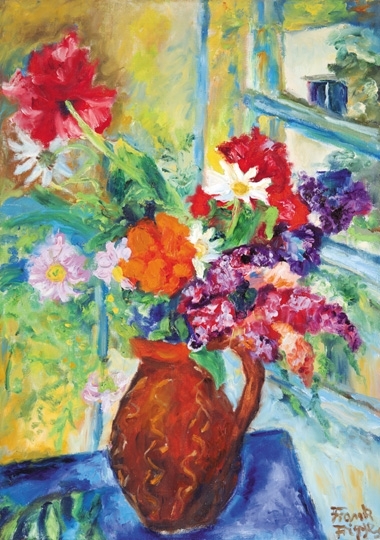 Frank Frigyes (1890-1976) Spring flowers, 1958