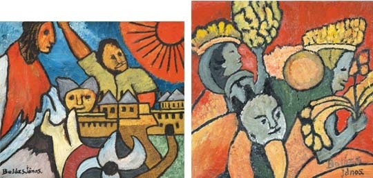 Balázs János (1905-1977) Vision 3, Vision 4 (Two paintings)