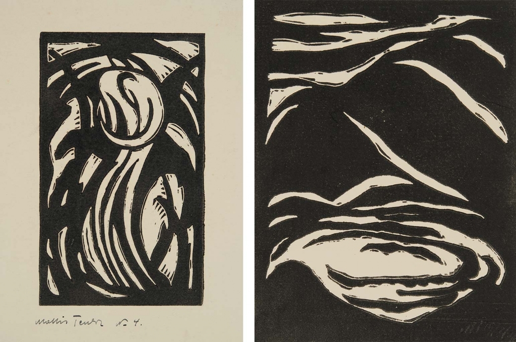 Mattis Teutsch János (1884-1960) Composition - No 4.    2. Piece: Land with a Horse, 1919