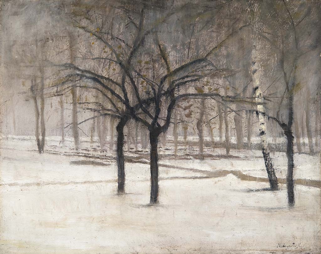 Mednyánszky László (1852-1919) Winter Forest
