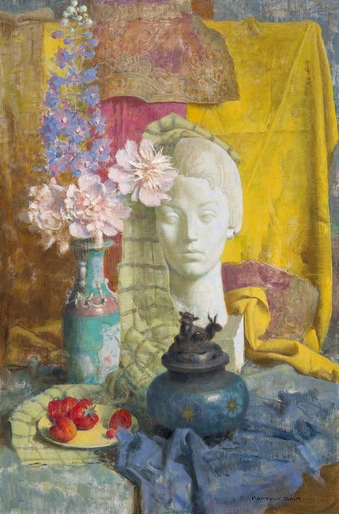 Kontuly Béla (1904-1983) Still life with a Bust