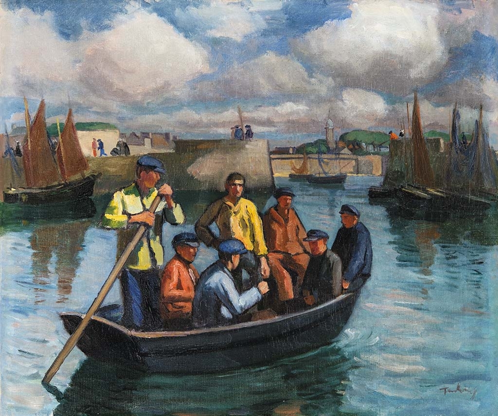Tibor Ernő (1885-1945) Fishermen in Bretagne
