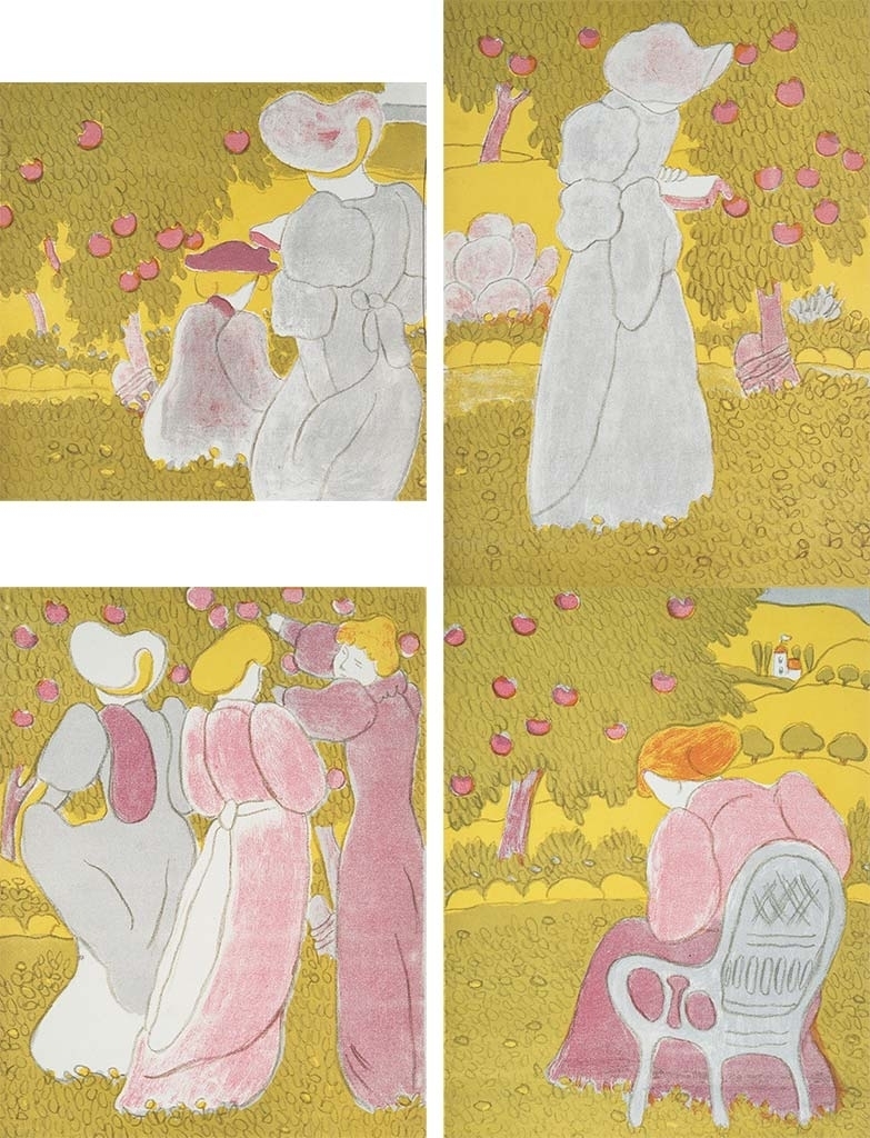 Rippl-Rónai József (1861-1927) Georges Rodenbach: Les Vierges című kötetének 4 db illusztráció ja, 1895