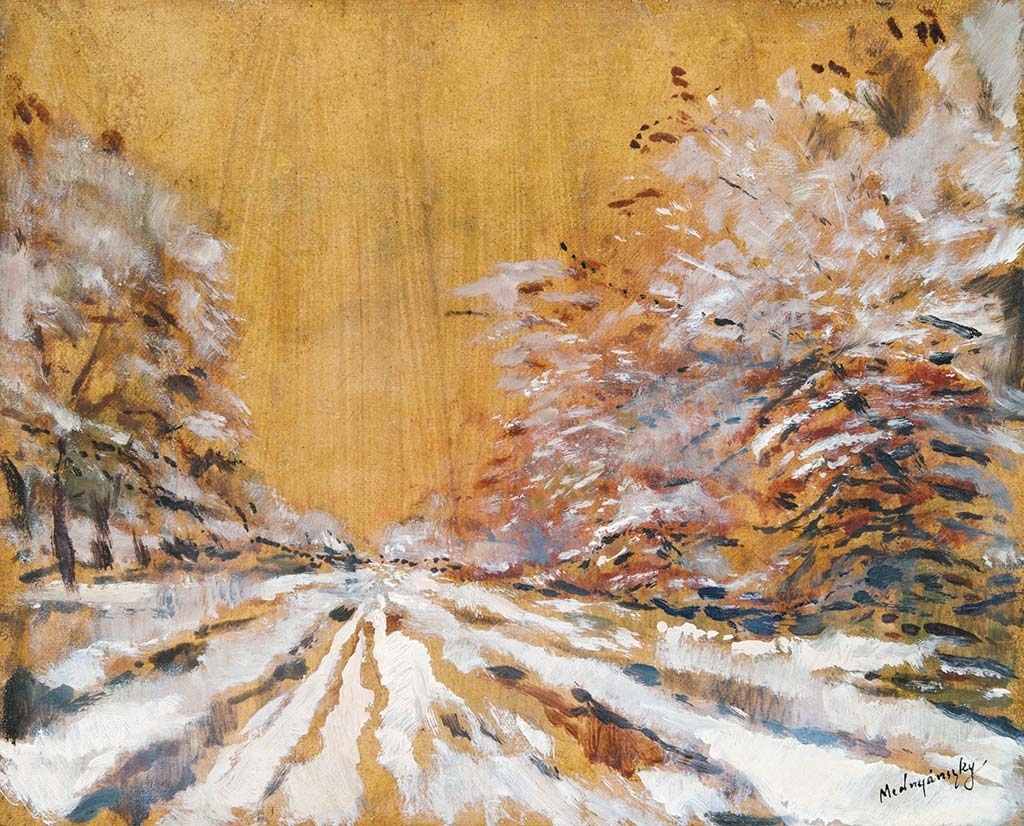 Mednyánszky László (1852-1919) Snowy road