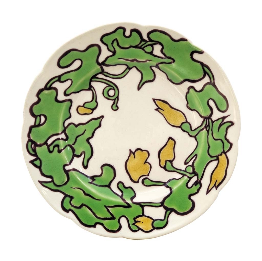 Zsolnay Plate from the Andrássy dining room set, Zsolnay, 1898, Design by: Rippl-Rónai, József