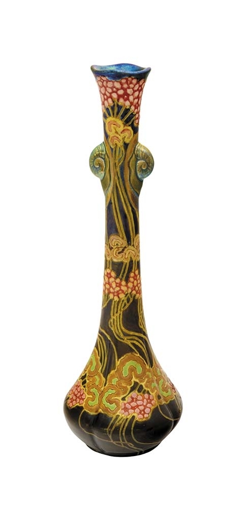 Zsolnay Vase with Snail decor, Zsolnay, c. 1905