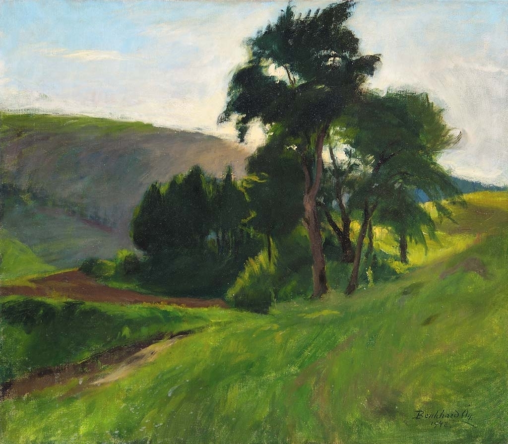 Benkhard Ágost (1882-1961) Landscape, 1948
