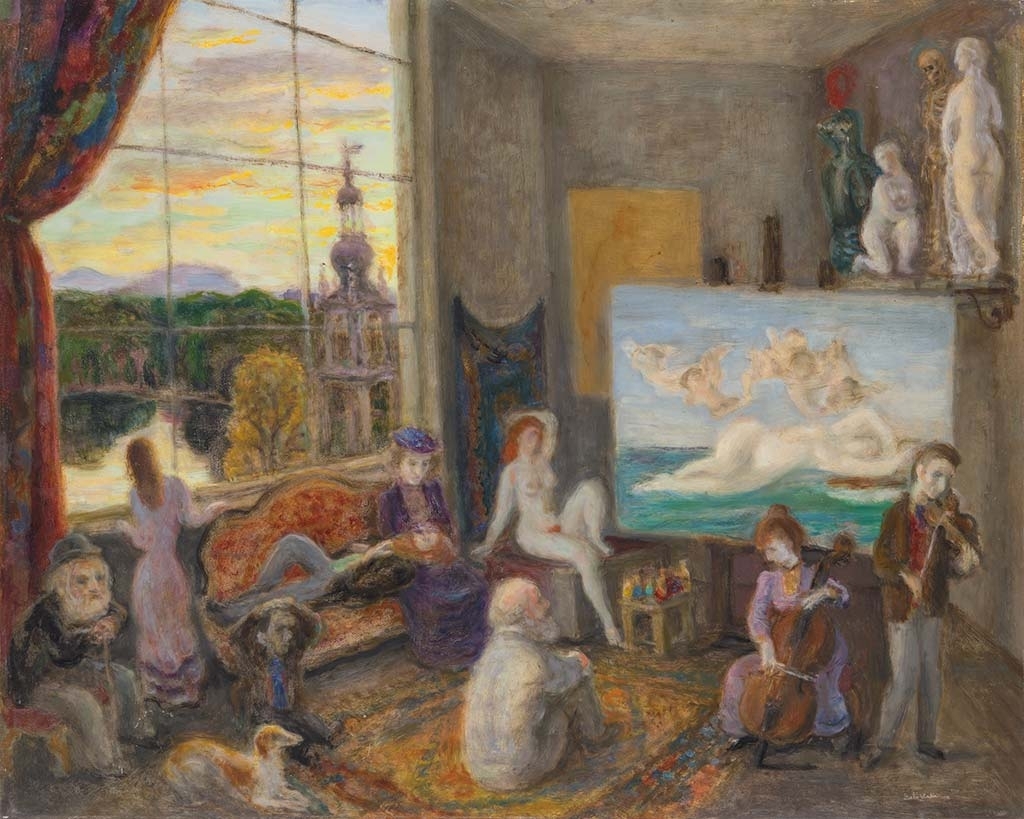 Szabó Vladimir (1905-1991) Atelier at the turn of the Century, 1978