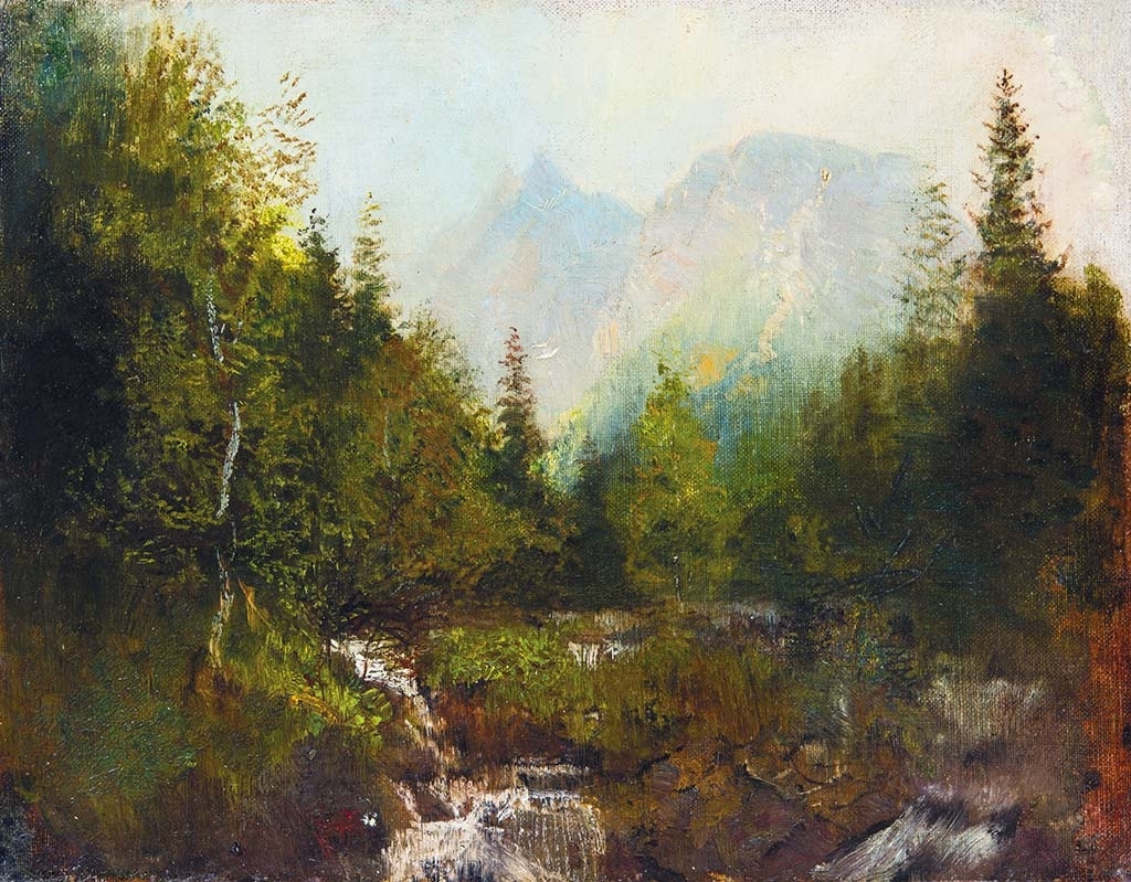 Mednyánszky László (1852-1919) Waterfall in the Tatras