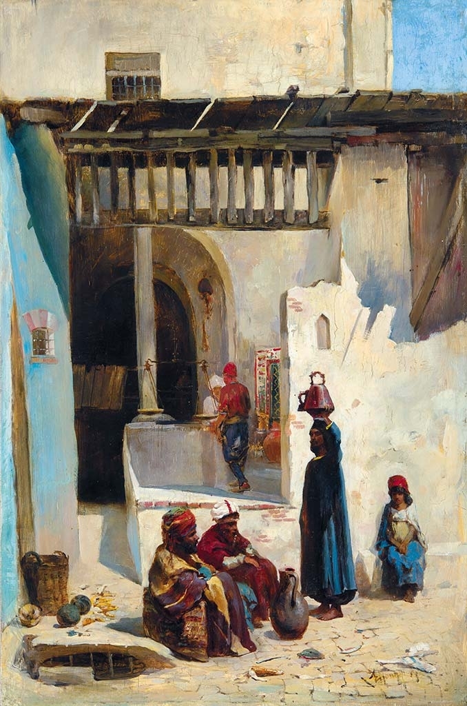 Eisenhut Ferenc (1857-1903) Arab jelenet