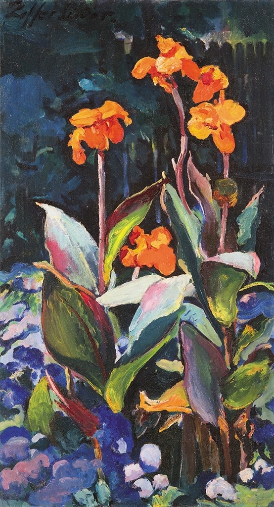 Ziffer Sándor (1880-1962) Virágok a művész kertjében (Kannavirág, Canna Generalis), 1930 körül
