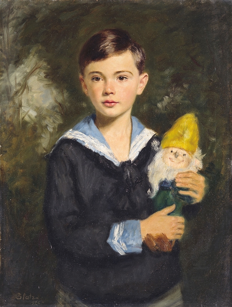 Glatz Oszkár (1872-1958) Portrait of a young boy, 1926