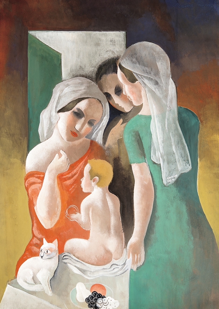 Kádár Béla (1877-1956) Women with child