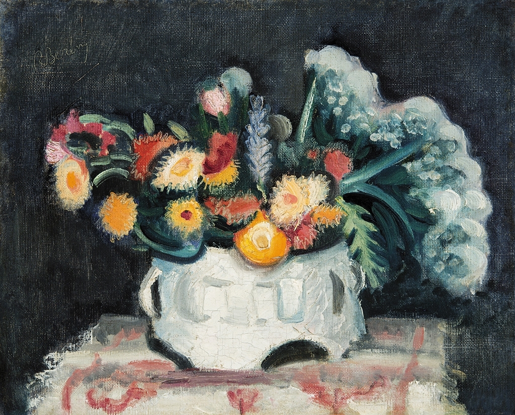 Berény Róbert (1887-1953) Still-life with spring flowers, first half of the 1920s
