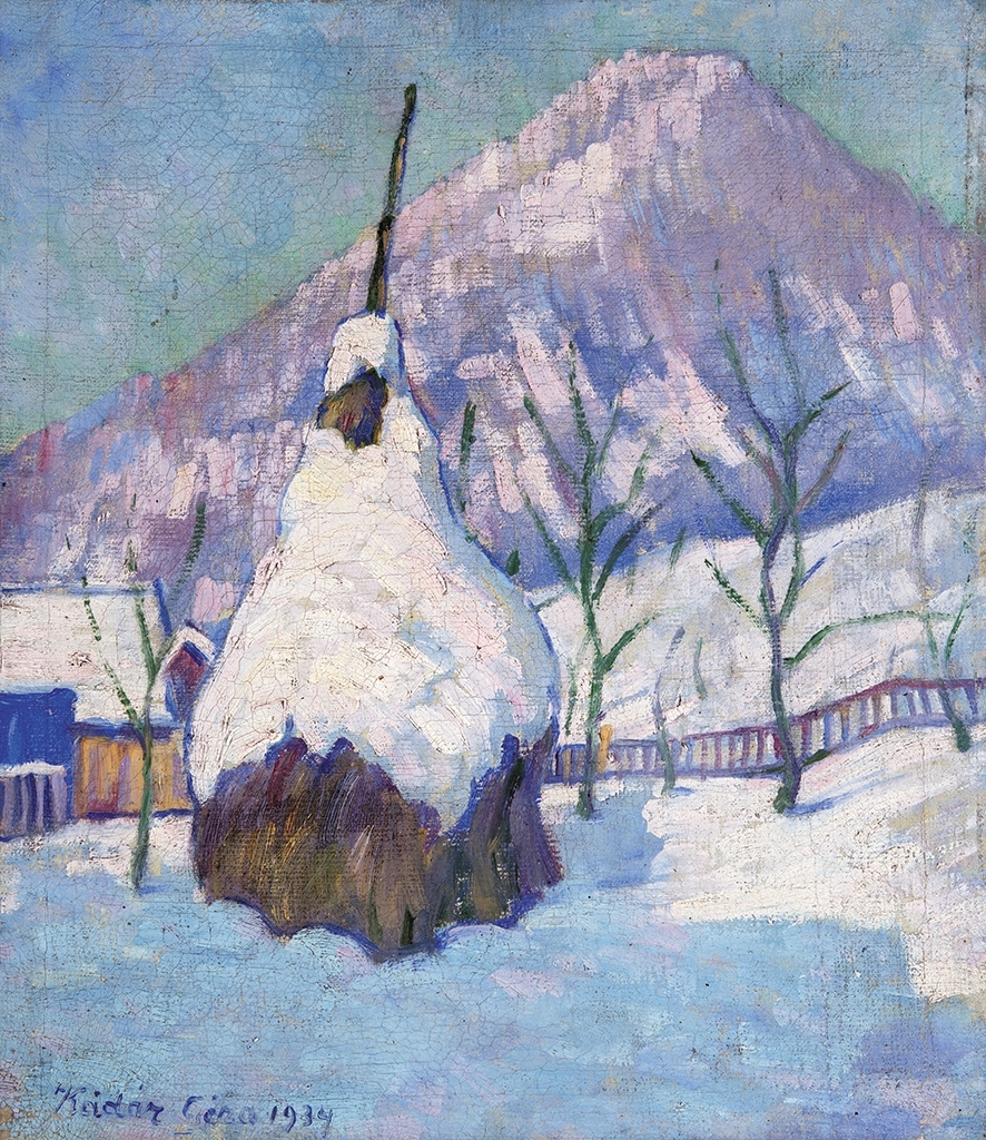 Kádár Géza (1878-1952) Stacks in Winter, 1934
