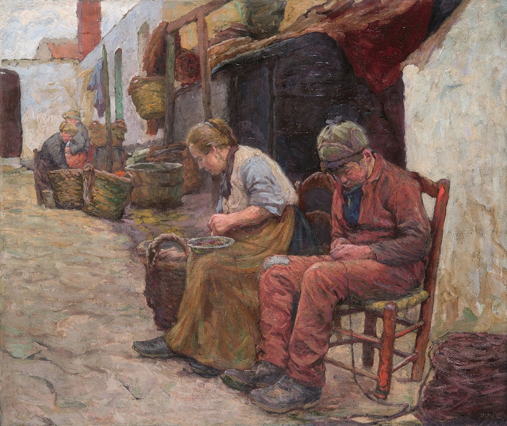 Poll Hugó (1867-1931) Normandiai hálókészítők