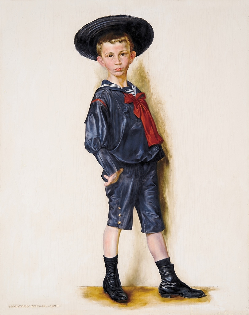 Karlovszky Bertalan (1858-1938) Little boy, 1901