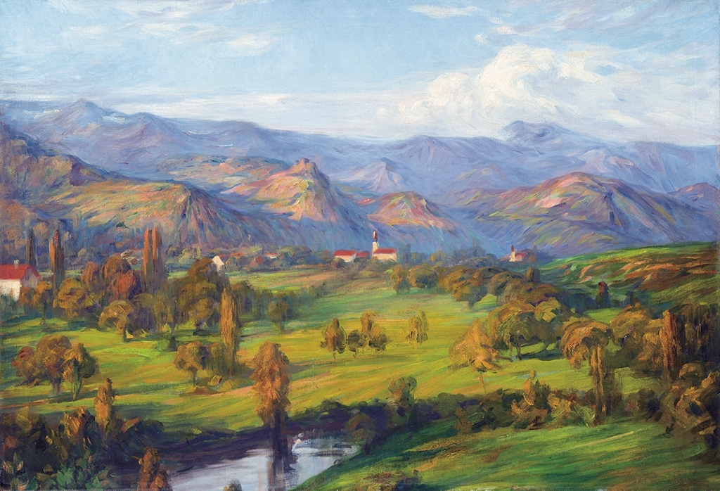 Ferenczy Valér (1885-1954) Landscape with brooklet (Máramaros)