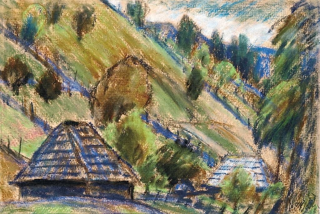 Nagy István (1873-1937) Houses in the valley