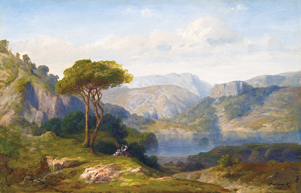 Telepy Károly (1828-1906) Mediterranean landscape