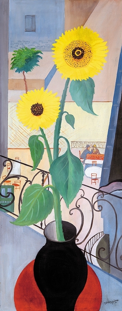 Vörös Géza (1897-1957) Napraforgó ablakban, 1931-33 között