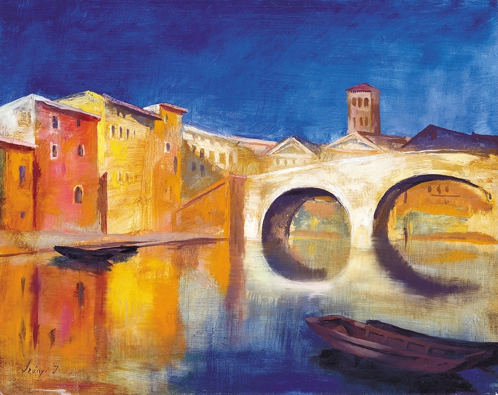 Szőnyi István (1894-1960) Ponte Cestio (Italian town, Rome)