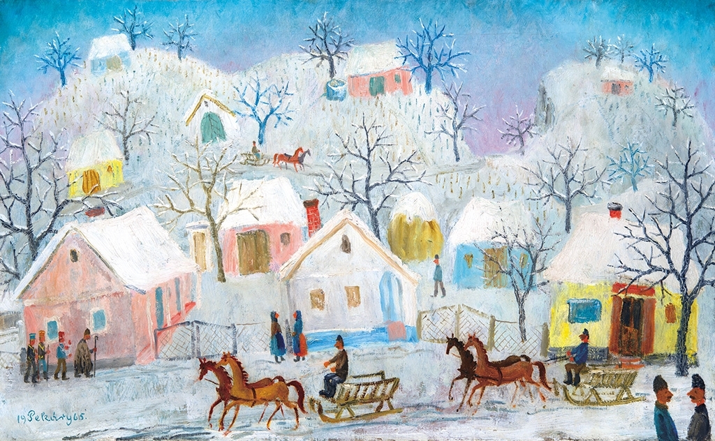 Pekáry István (1905-1981) Winter village, 1965