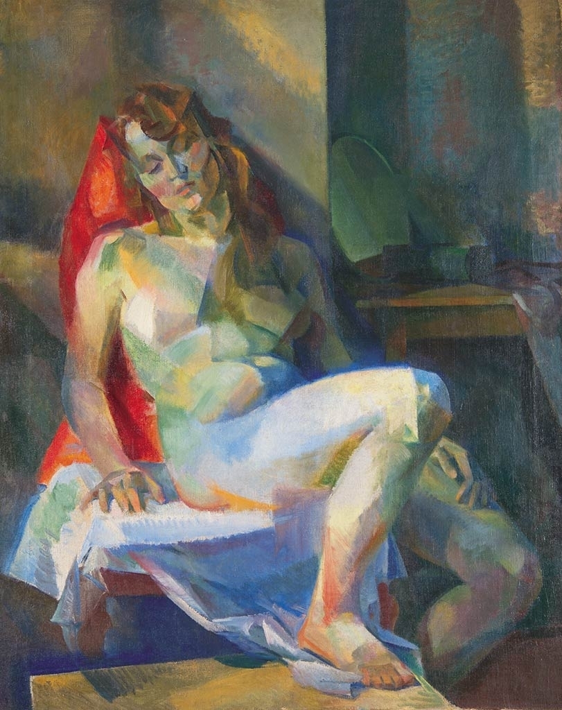 Szobotka Imre (1890-1961) Ülő női akt, 1920 körül