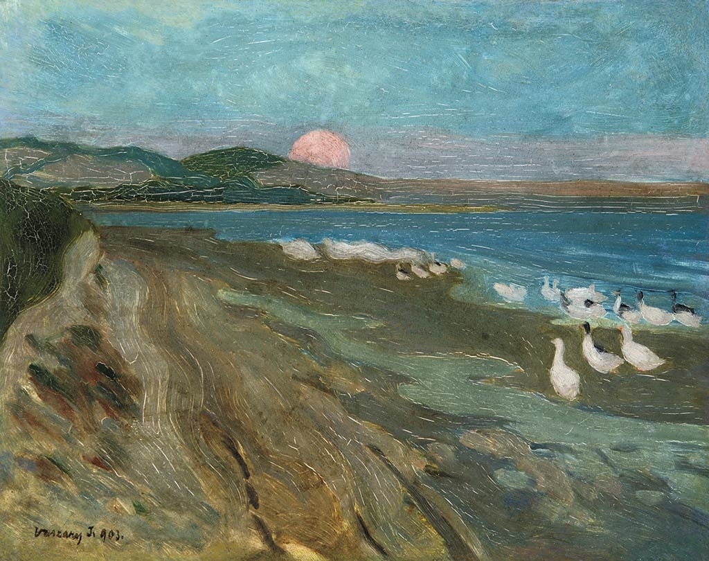 Vaszary János (1867-1939) Sunset at Balaton, 1903