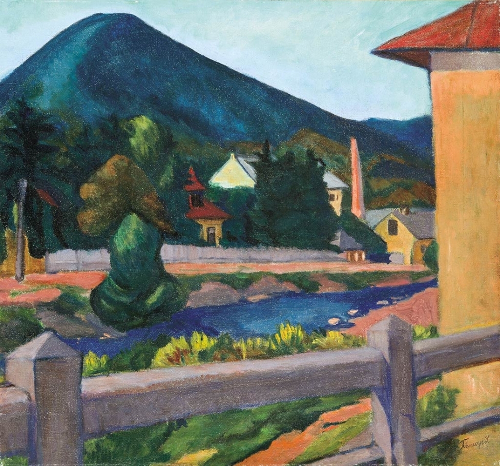 Tihanyi Lajos (1885-1938) Landscape in Baia Mare, 1909