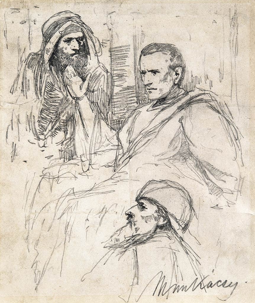 Munkácsy Mihály (1844-1900) Tanulmány a krisztus pilátus előtt című képhez