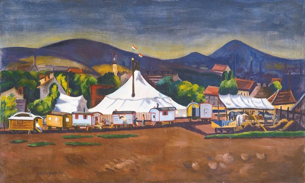 Vörös Géza (1897-1957) Small circus, 1943