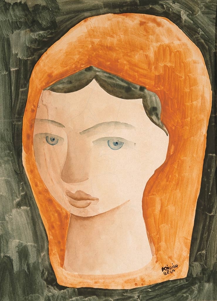 Kádár Béla (1877-1956) Lady in a veil