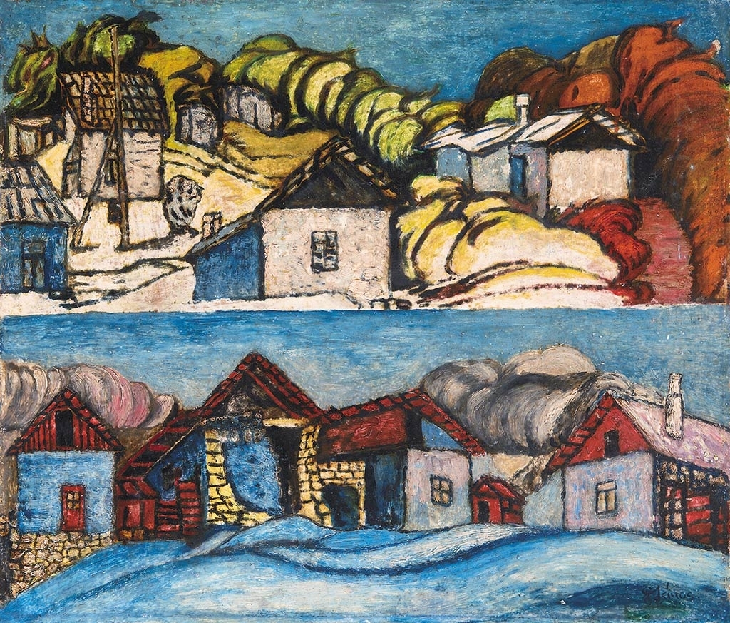 Balázs János (1905-1977) Házak télen