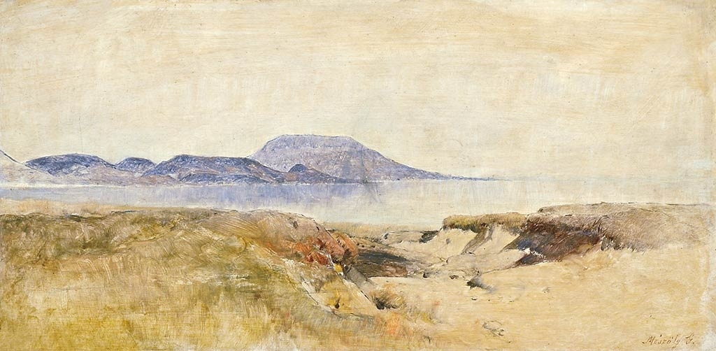 Mészöly Géza (1844-1887) Balaton with the Badacsony Hills