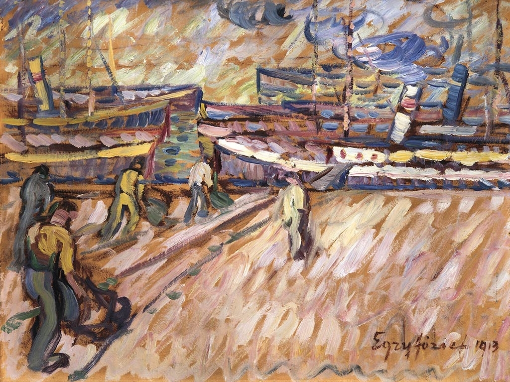 Egry József (1883-1951) Loaders, 1913