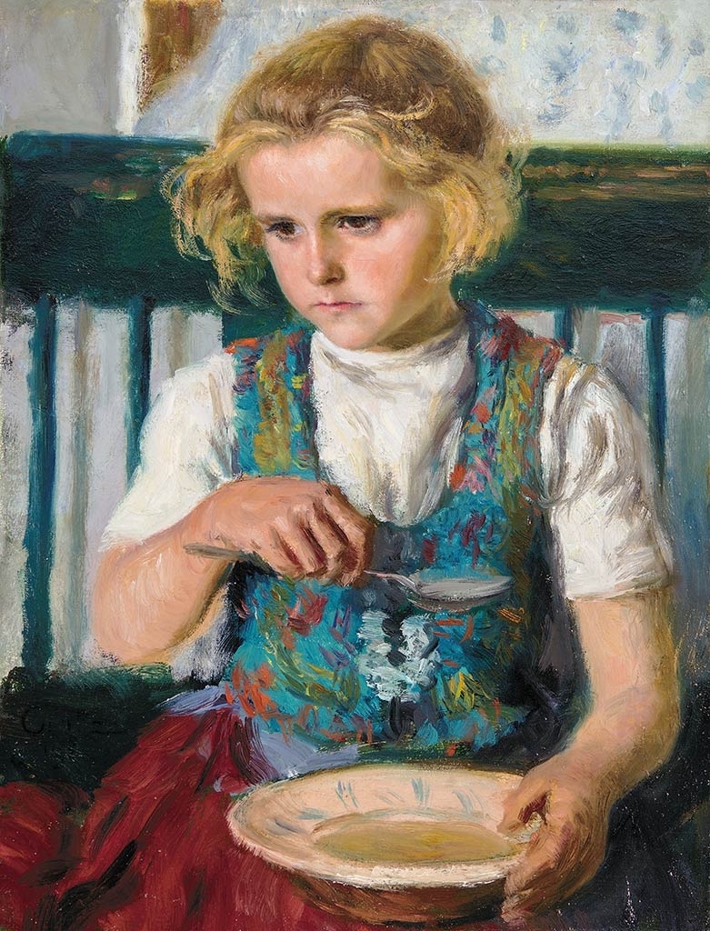 Glatz Oszkár (1872-1958) Girl from Buják, 1937