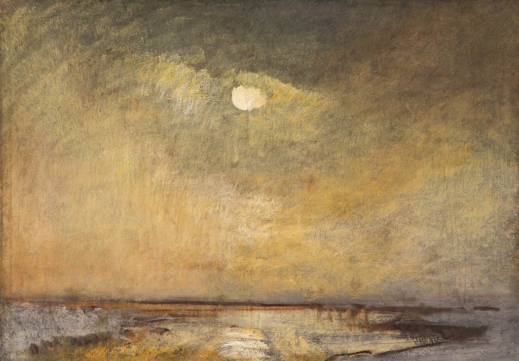 Mednyánszky László (1852-1919) Moonlit landscape