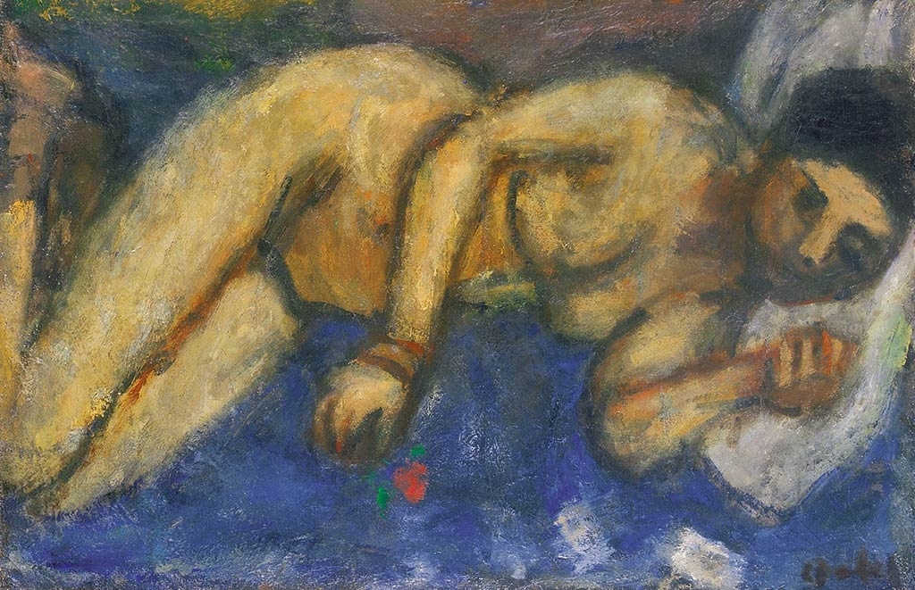 Czóbel Béla (1883-1976) Reclining nude, beginning of the 1930s