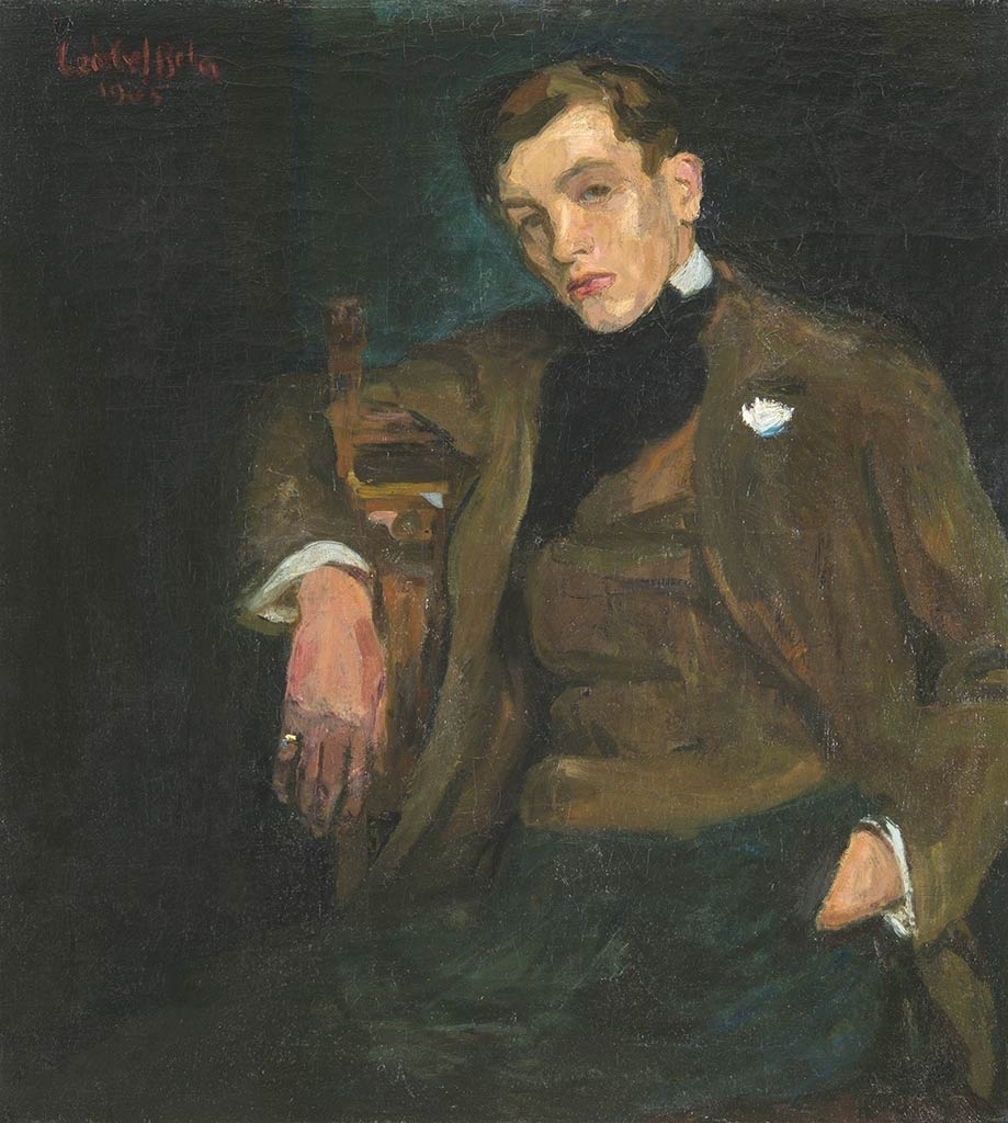 Czóbel Béla (1883-1976) Fiatal férfi portréja, 1905