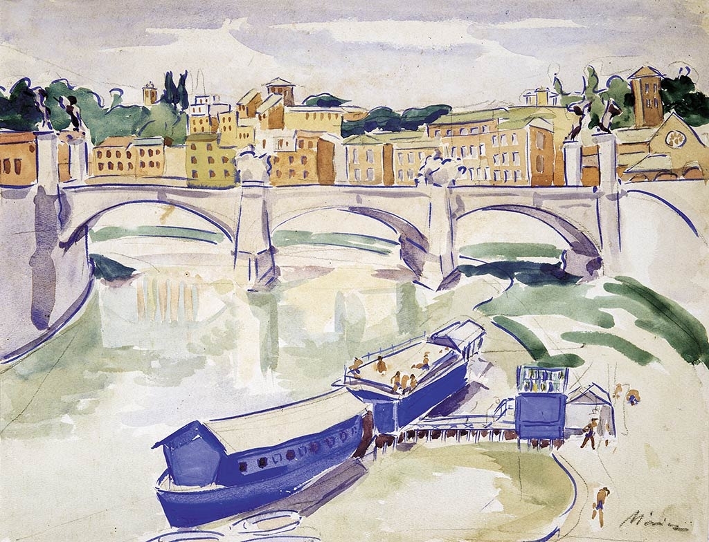 Móricz Margit (1912-1984) Bridge Vittorio Emanuele, Rome
