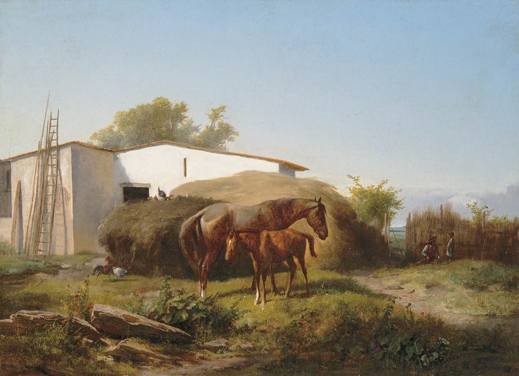 Markó András (1824-1895) Horses, 1864