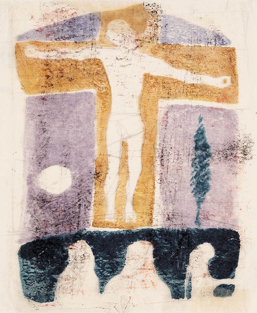Bálint Endre (1914-1986) Krisztus a kereszten – Jeruzsálemi biblia-illusztráció, 1959