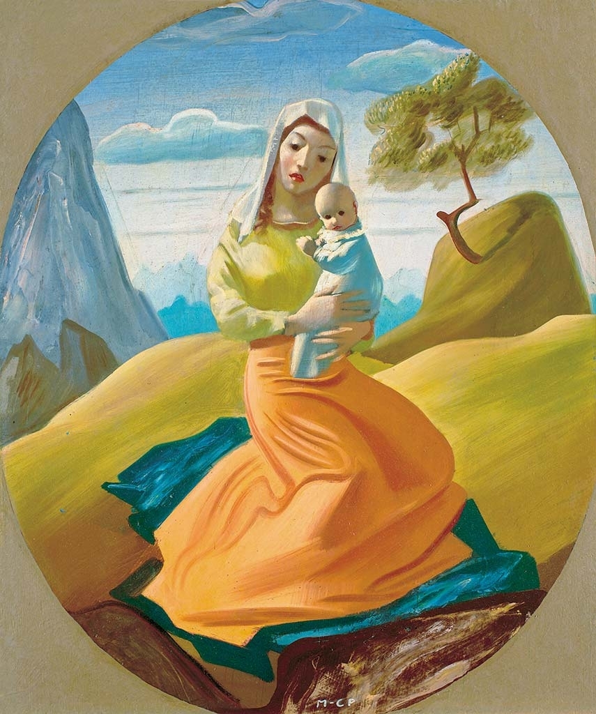 Molnár C. Pál (1894-1981) Madonna tájban