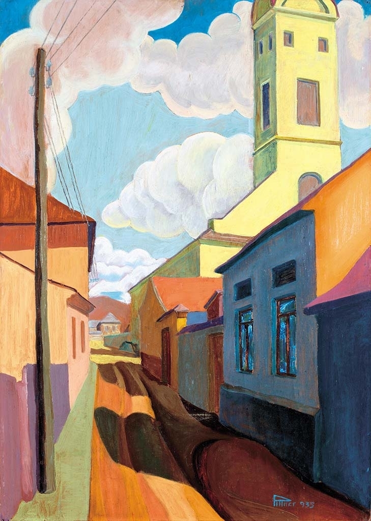 Pittner Olivér (1911-1971) View of Baia Mare, 1935