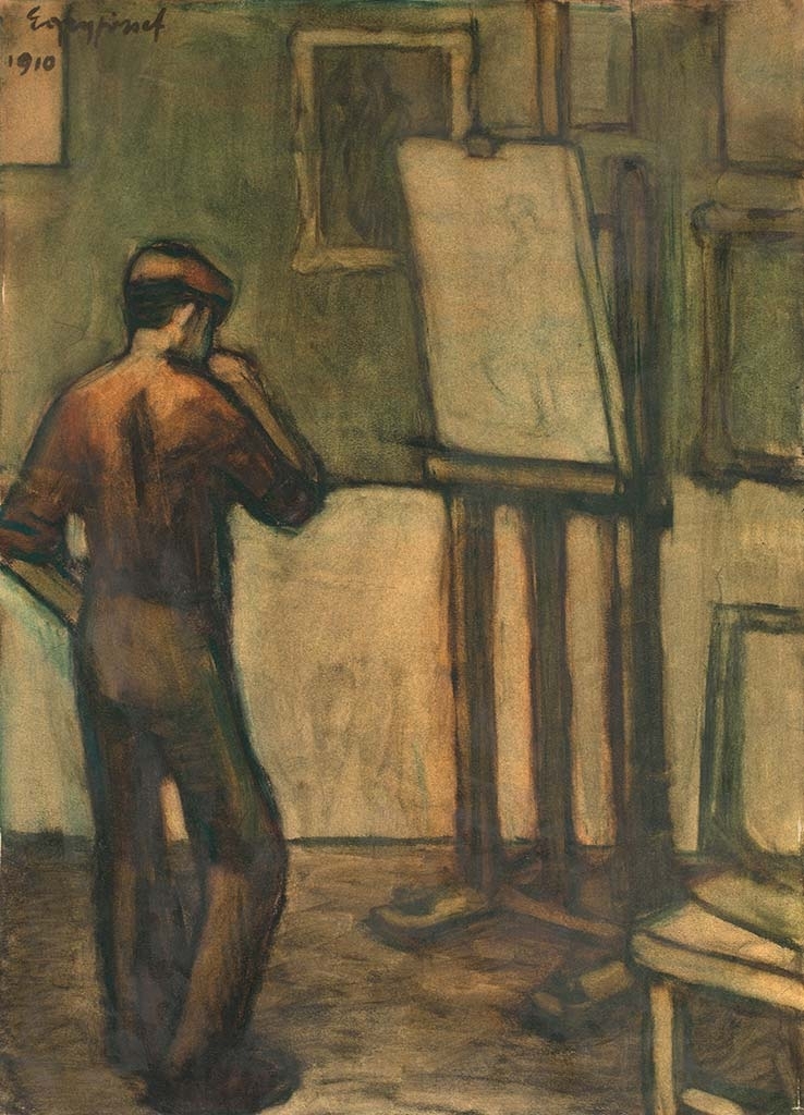 Egry József (1883-1951) In the Atelier, 1910
